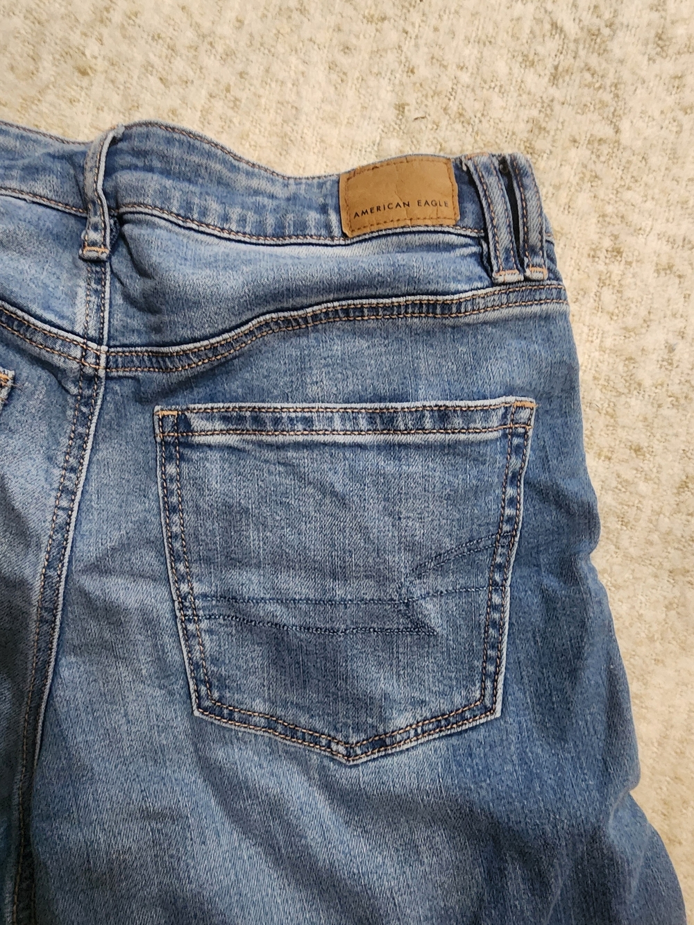 American Eagle Jeans Super High Rise Waisted Cargo Baggy Wide Leg Size 6 - Picture 7 of 12